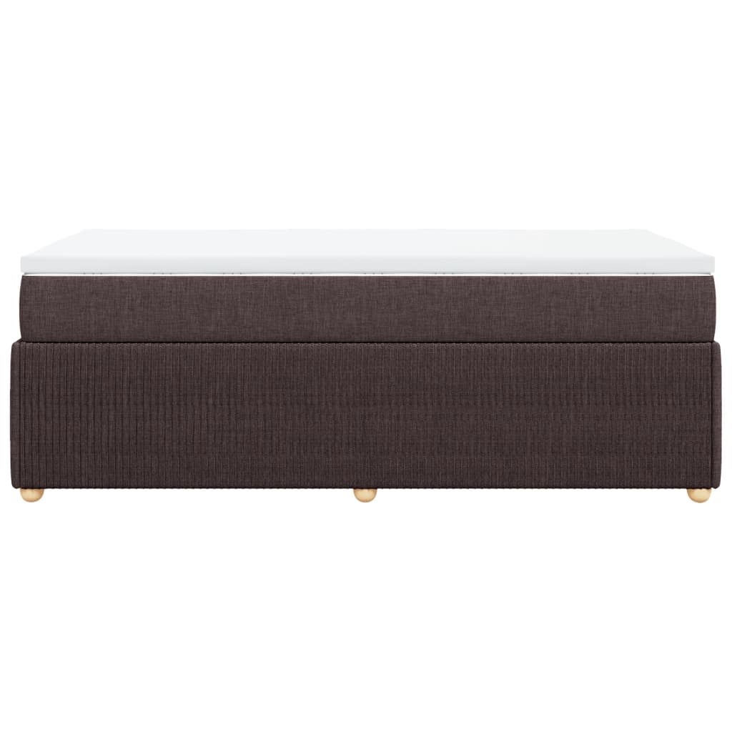 Boxspring met matras stof donkerbruin 90x190 cm Bedden & bedframes | Creëer jouw Trendy Thuis | Gratis bezorgd & Retour | Trendy.nl