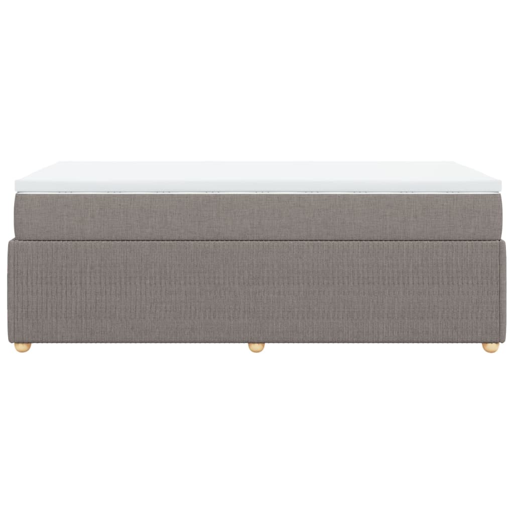 Boxspring met matras stof taupe 90x190 cm Bedden & bedframes | Creëer jouw Trendy Thuis | Gratis bezorgd & Retour | Trendy.nl