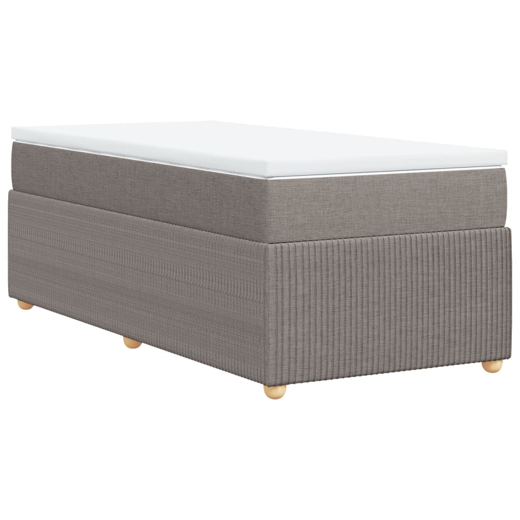 Boxspring met matras stof taupe 90x190 cm Bedden & bedframes | Creëer jouw Trendy Thuis | Gratis bezorgd & Retour | Trendy.nl