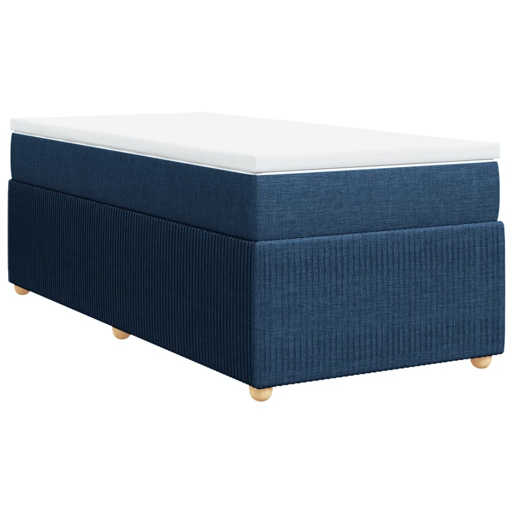 Boxspring met matras stof blauw 90x190 cm Bedden & bedframes | Creëer jouw Trendy Thuis | Gratis bezorgd & Retour | Trendy.nl