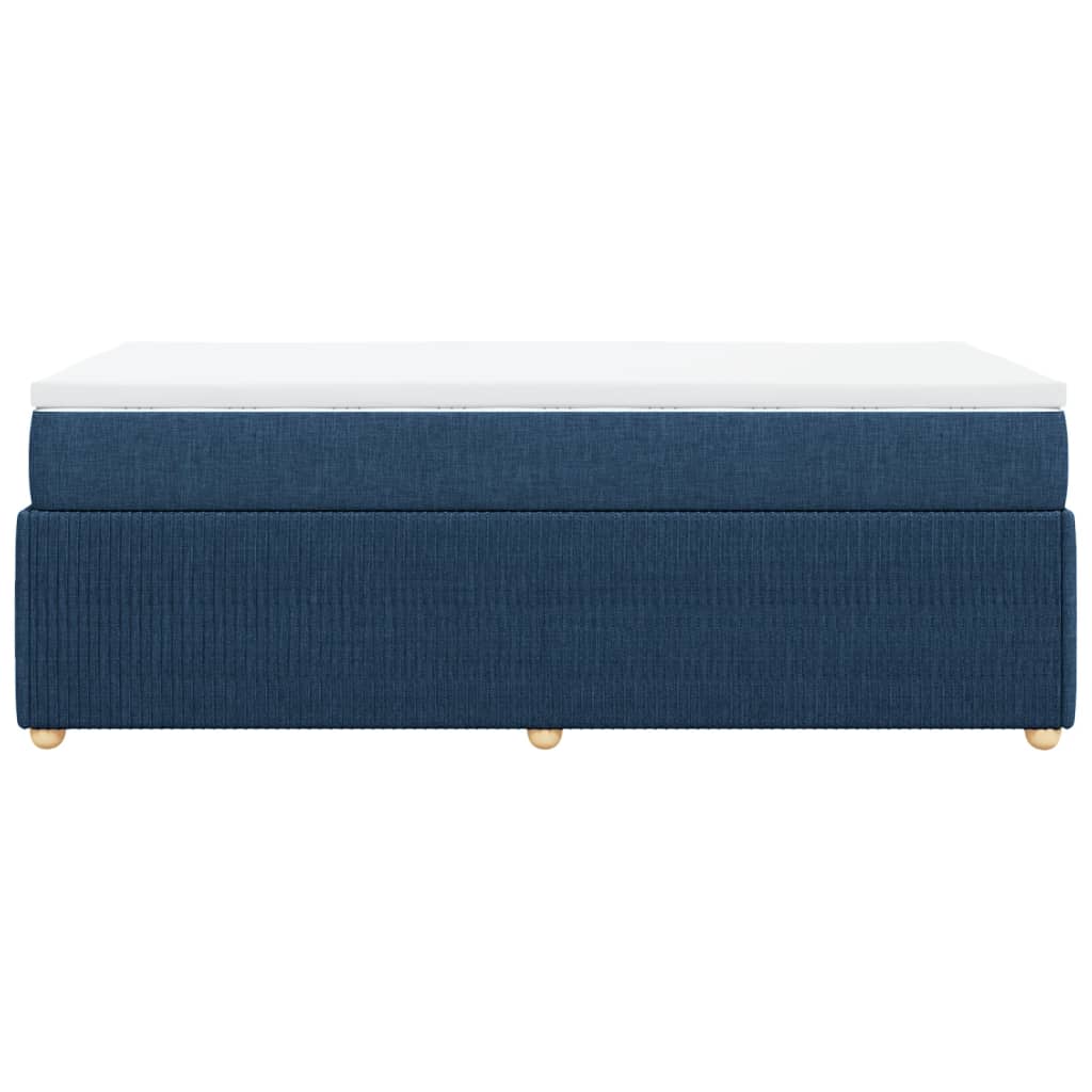 Boxspring met matras stof blauw 90x190 cm Bedden & bedframes | Creëer jouw Trendy Thuis | Gratis bezorgd & Retour | Trendy.nl