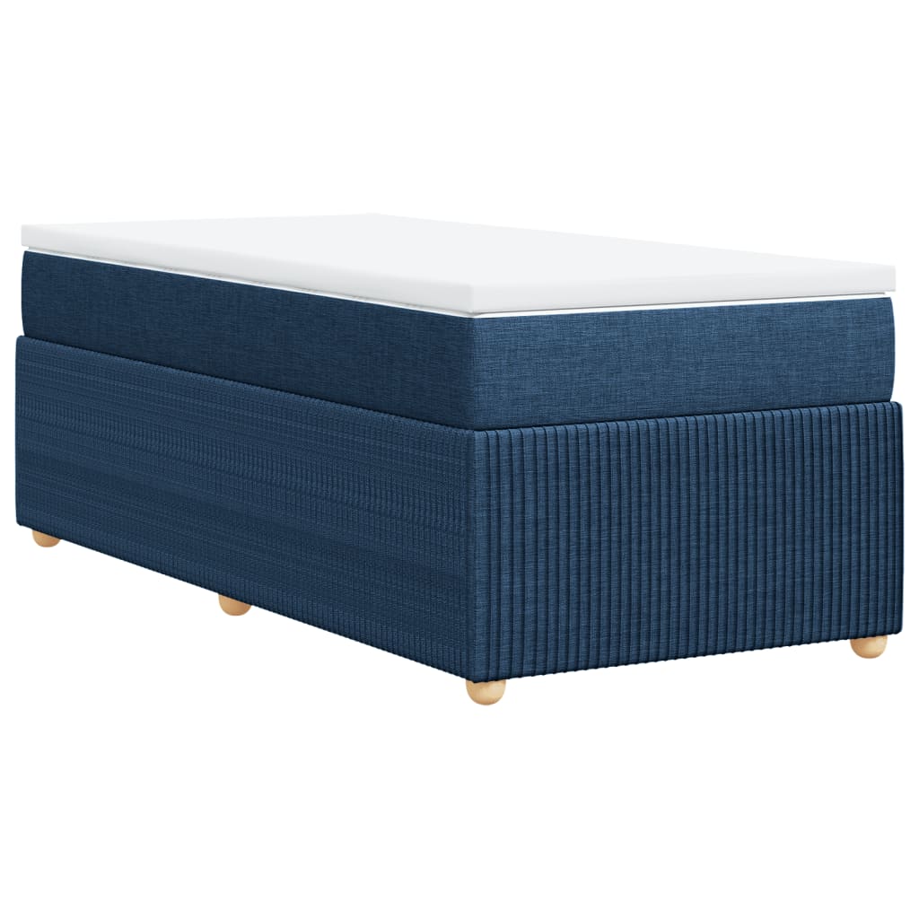 Boxspring met matras stof blauw 90x190 cm Bedden & bedframes | Creëer jouw Trendy Thuis | Gratis bezorgd & Retour | Trendy.nl