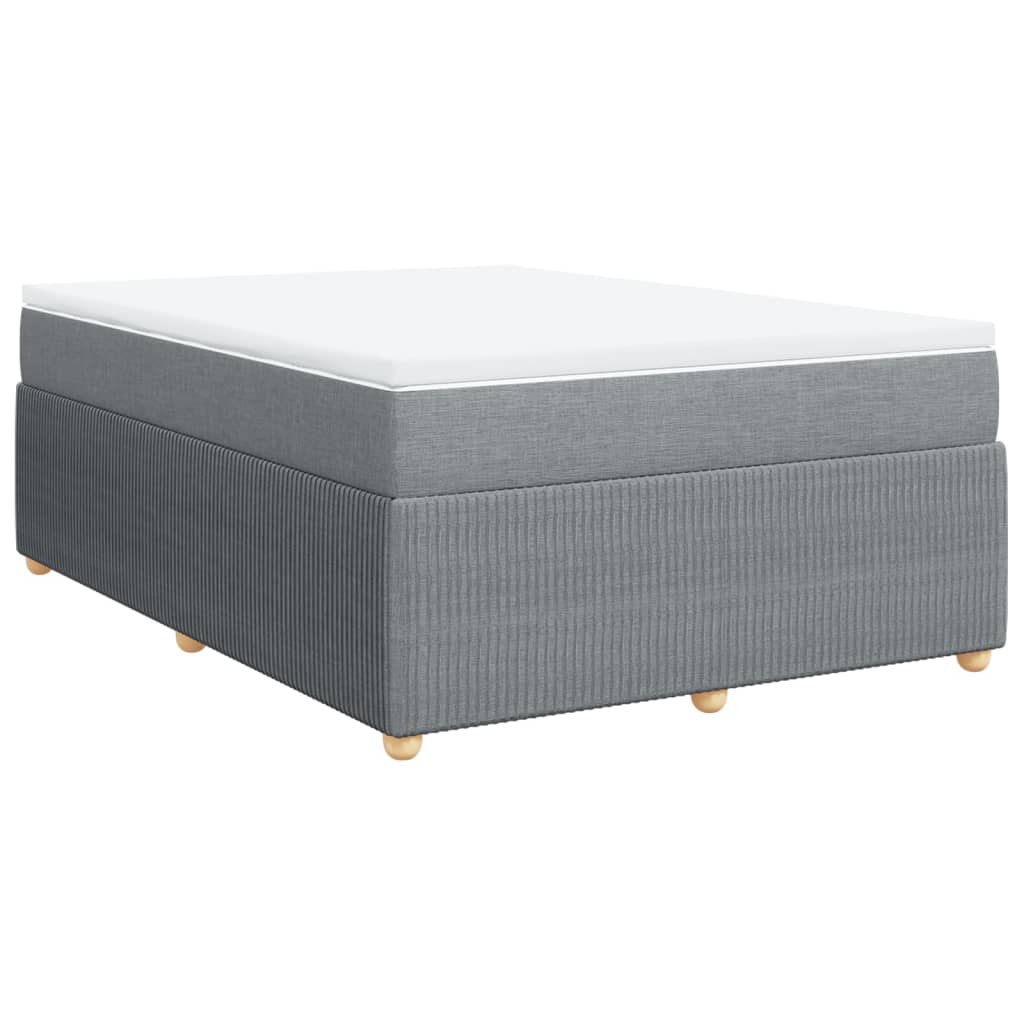 Boxspring met matras stof lichtgrijs 160x200 cm Bedden & bedframes | Creëer jouw Trendy Thuis | Gratis bezorgd & Retour | Trendy.nl