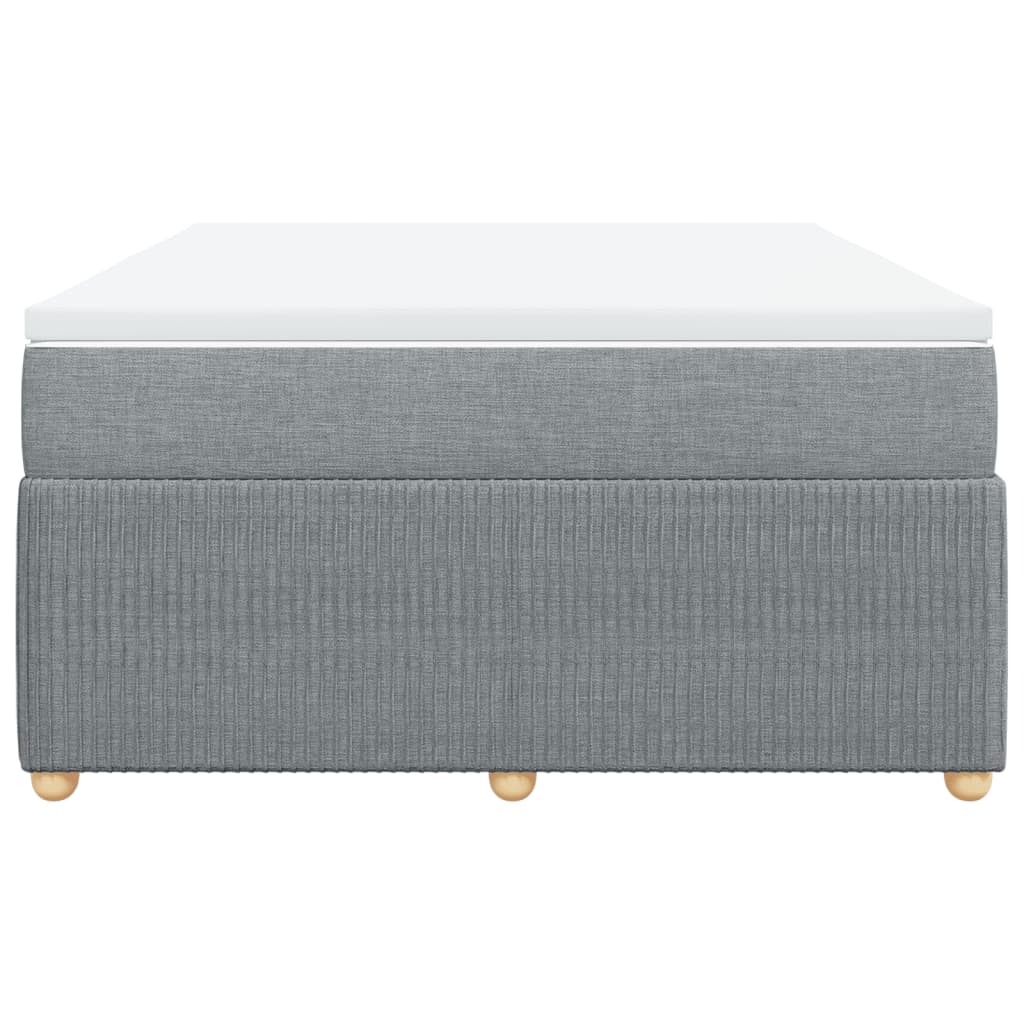 Boxspring met matras stof lichtgrijs 160x200 cm Bedden & bedframes | Creëer jouw Trendy Thuis | Gratis bezorgd & Retour | Trendy.nl