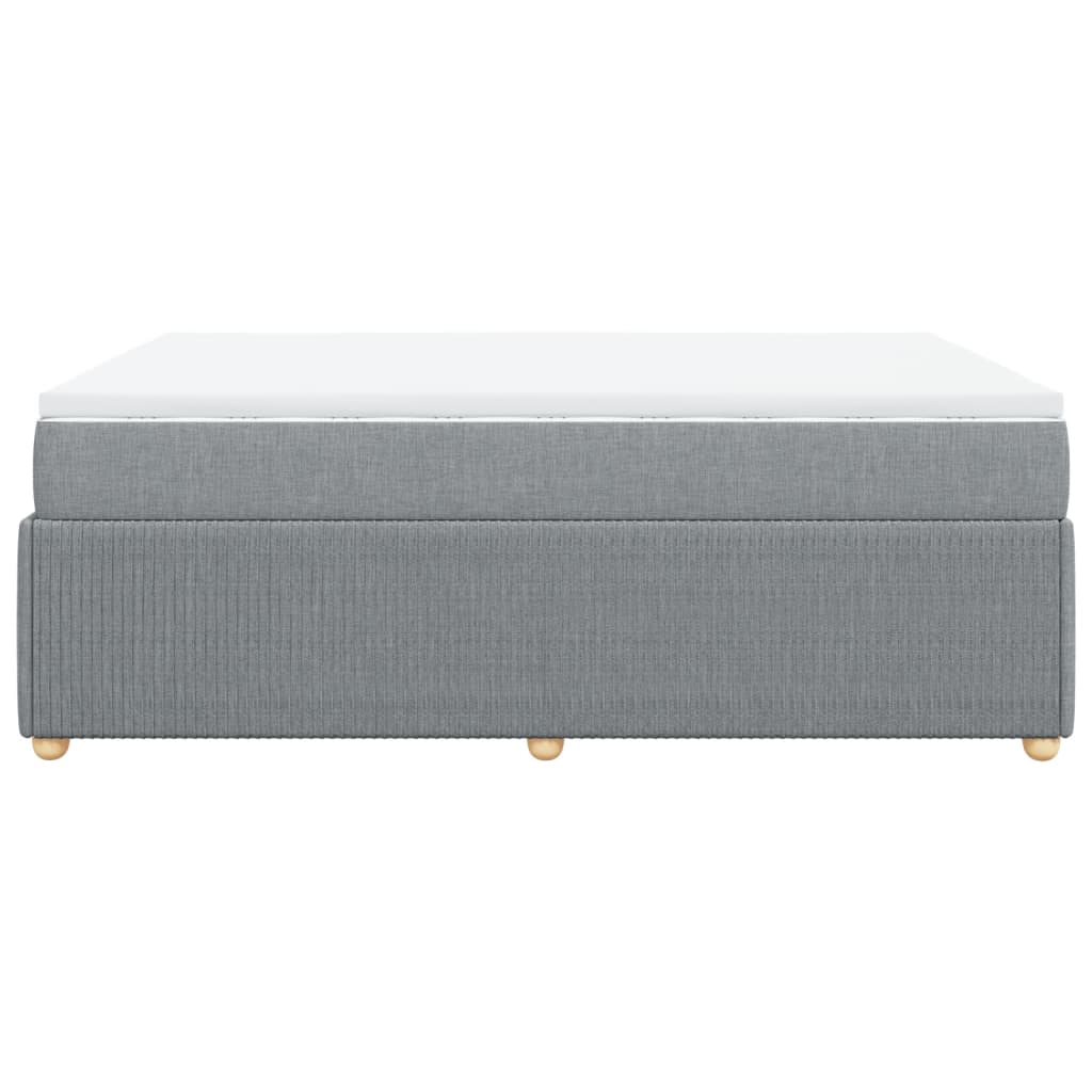 Boxspring met matras stof lichtgrijs 160x200 cm Bedden & bedframes | Creëer jouw Trendy Thuis | Gratis bezorgd & Retour | Trendy.nl