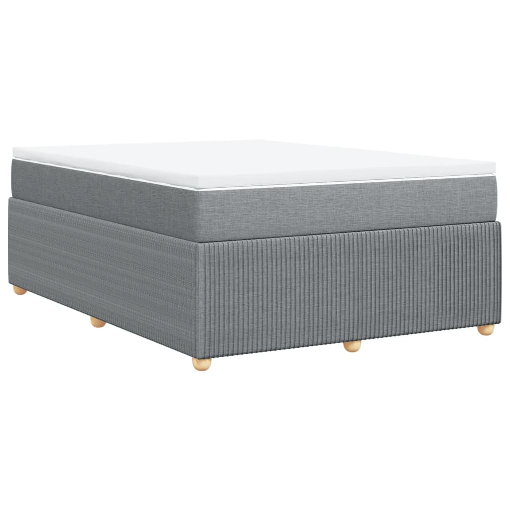 Boxspring met matras stof lichtgrijs 160x200 cm Bedden & bedframes | Creëer jouw Trendy Thuis | Gratis bezorgd & Retour | Trendy.nl