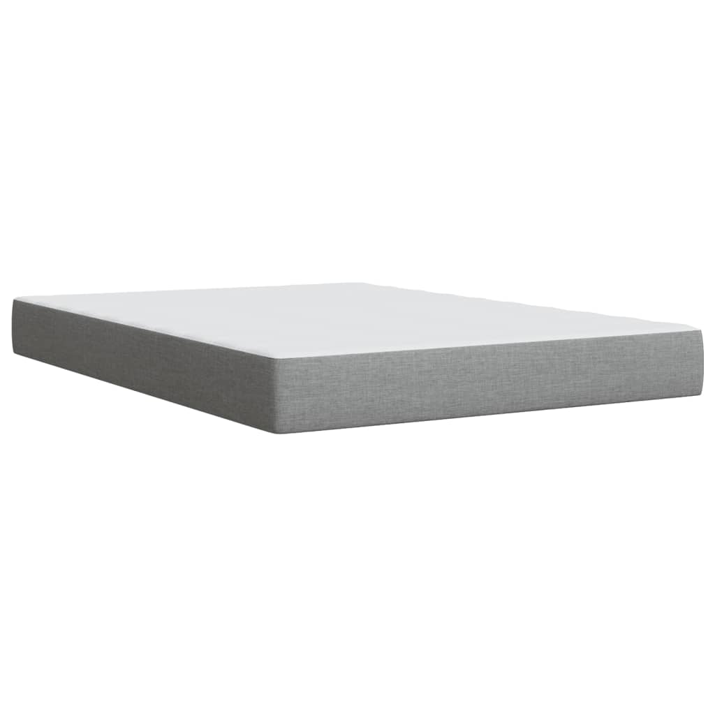 Boxspring met matras stof lichtgrijs 160x200 cm Bedden & bedframes | Creëer jouw Trendy Thuis | Gratis bezorgd & Retour | Trendy.nl