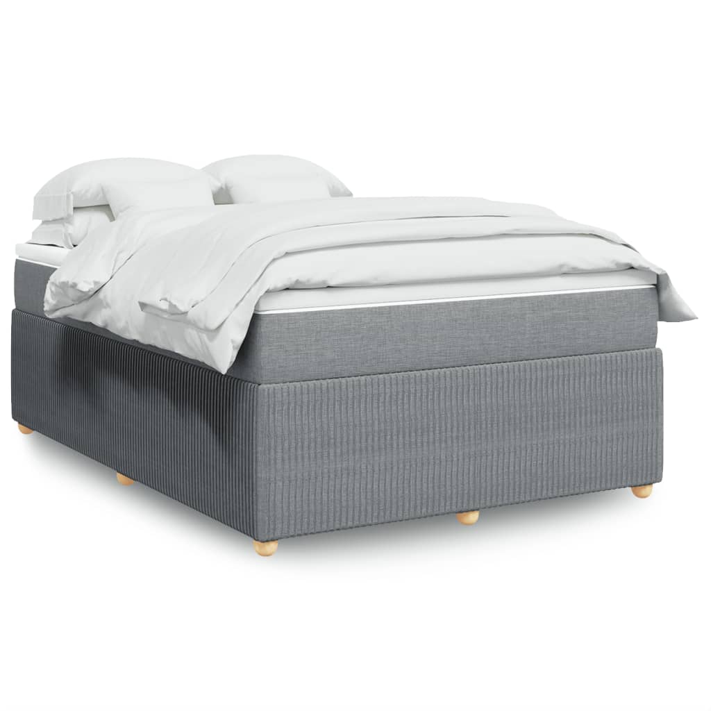 Boxspring met matras stof lichtgrijs 160x200 cm Bedden & bedframes | Creëer jouw Trendy Thuis | Gratis bezorgd & Retour | Trendy.nl