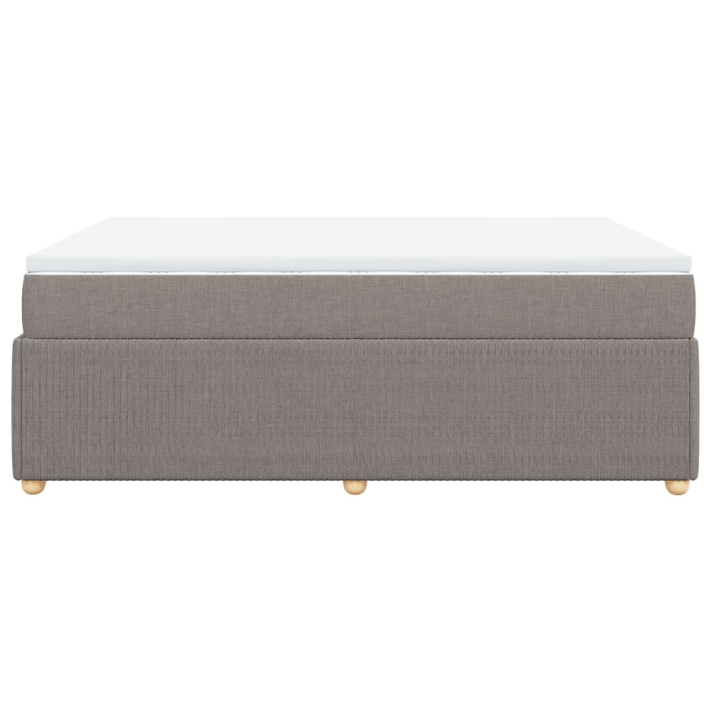 Boxspring met matras stof taupe 160x200 cm Bedden & bedframes | Creëer jouw Trendy Thuis | Gratis bezorgd & Retour | Trendy.nl