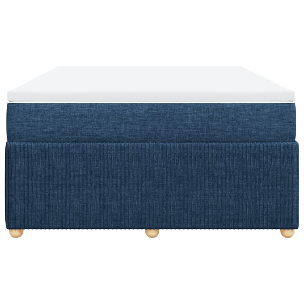 Boxspring met matras stof blauw 160x200 cm Bedden & bedframes | Creëer jouw Trendy Thuis | Gratis bezorgd & Retour | Trendy.nl