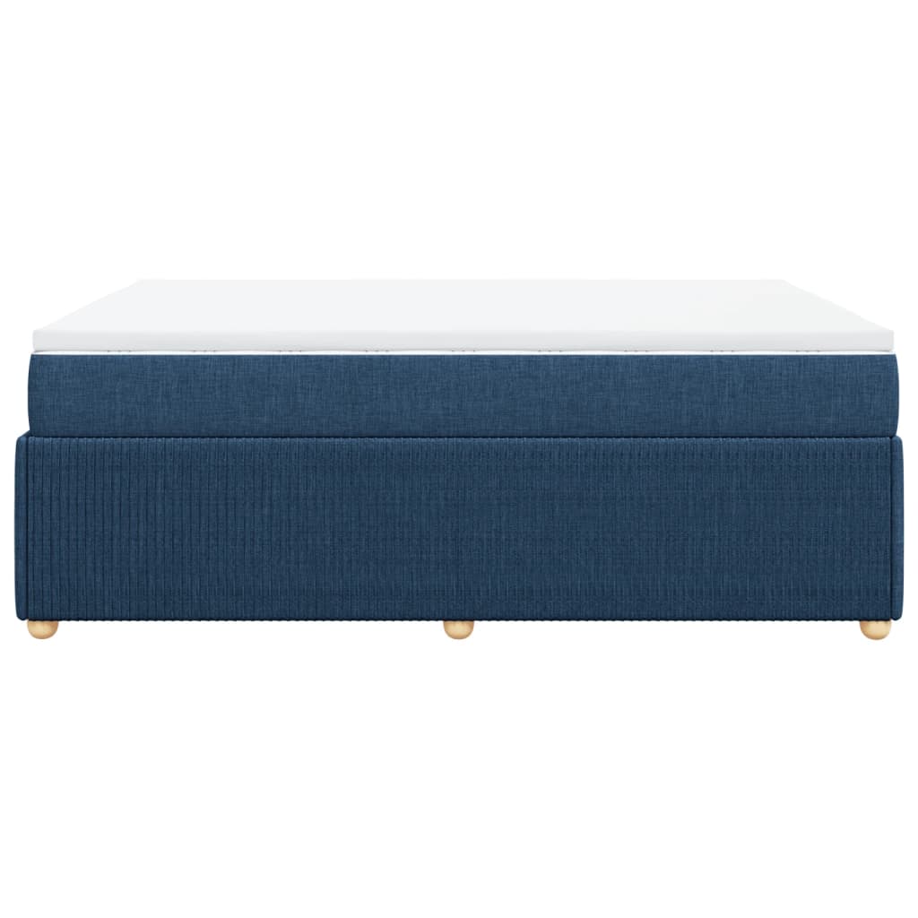 Boxspring met matras stof blauw 160x200 cm Bedden & bedframes | Creëer jouw Trendy Thuis | Gratis bezorgd & Retour | Trendy.nl