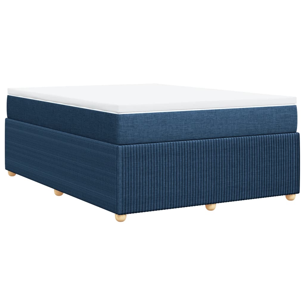 Boxspring met matras stof blauw 160x200 cm Bedden & bedframes | Creëer jouw Trendy Thuis | Gratis bezorgd & Retour | Trendy.nl