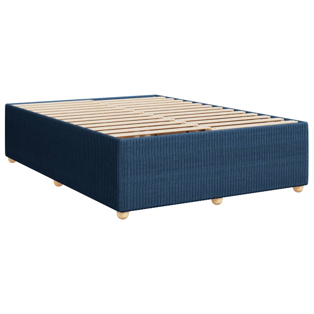 Boxspring met matras stof blauw 160x200 cm Bedden & bedframes | Creëer jouw Trendy Thuis | Gratis bezorgd & Retour | Trendy.nl