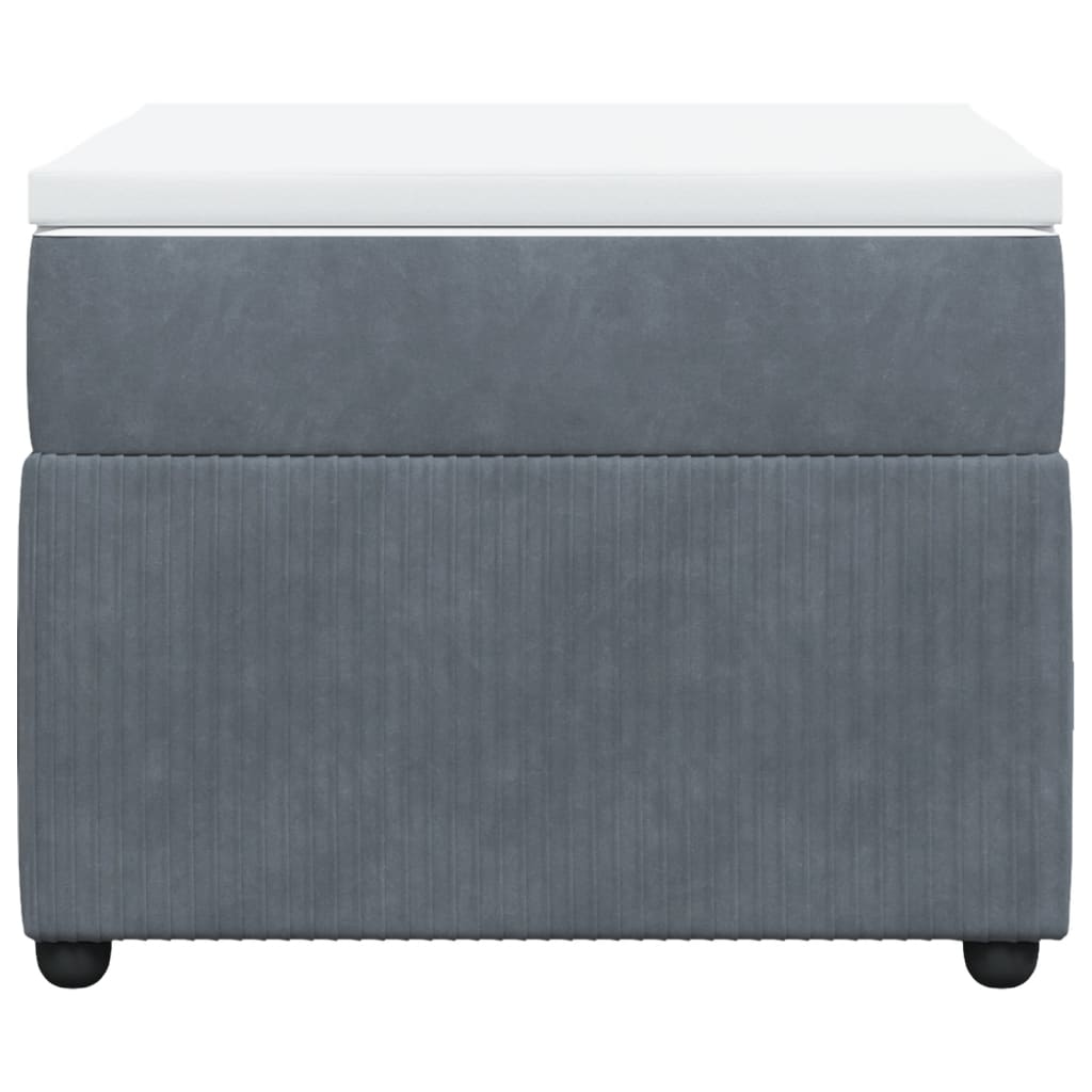 Boxspring met matras fluweel donkergrijs 80x200 cm Bedden & bedframes | Creëer jouw Trendy Thuis | Gratis bezorgd & Retour | Trendy.nl