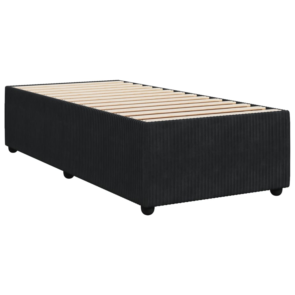 Boxspring met matras fluweel zwart 80x200 cm Bedden & bedframes | Creëer jouw Trendy Thuis | Gratis bezorgd & Retour | Trendy.nl