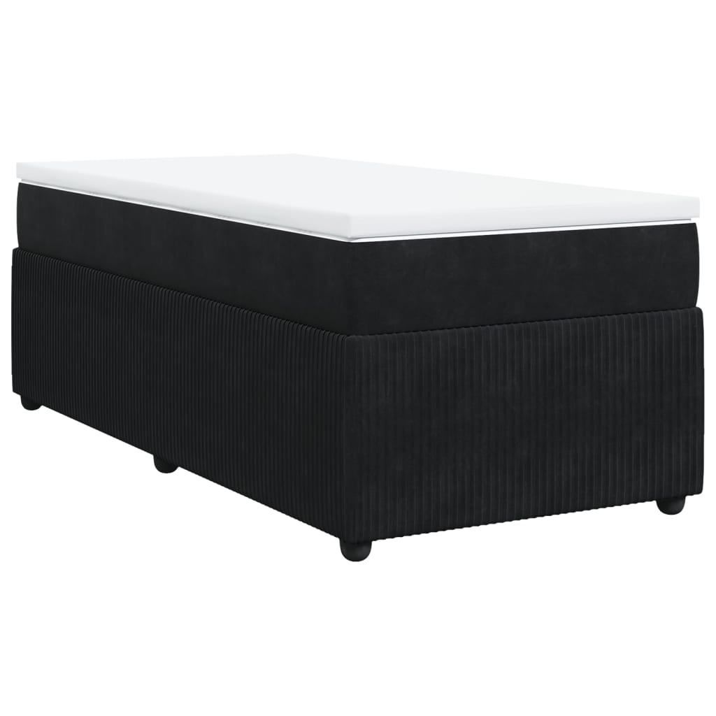 Boxspring met matras fluweel zwart 90x190 cm Bedden & bedframes | Creëer jouw Trendy Thuis | Gratis bezorgd & Retour | Trendy.nl