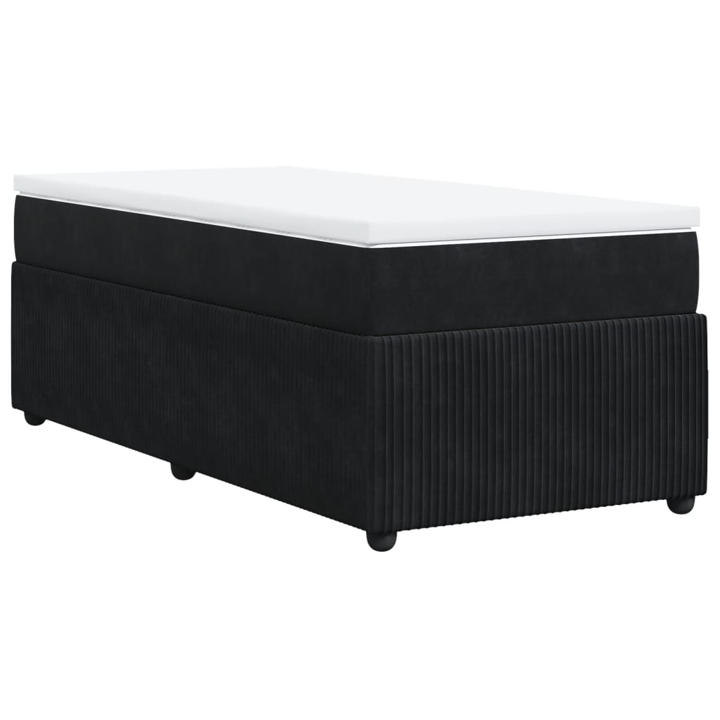 Boxspring met matras fluweel zwart 90x190 cm Bedden & bedframes | Creëer jouw Trendy Thuis | Gratis bezorgd & Retour | Trendy.nl