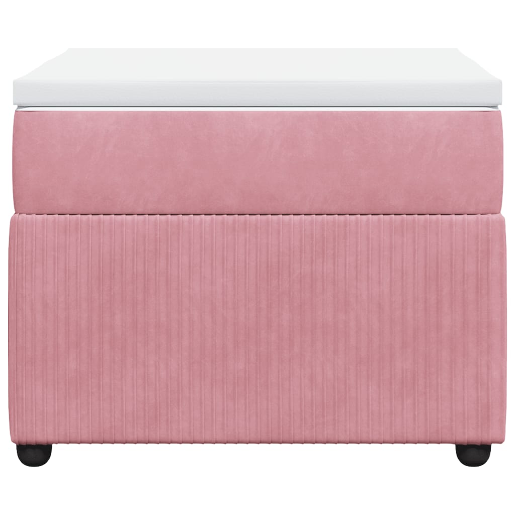 Boxspring met matras fluweel roze 90x190 cm Bedden & bedframes | Creëer jouw Trendy Thuis | Gratis bezorgd & Retour | Trendy.nl