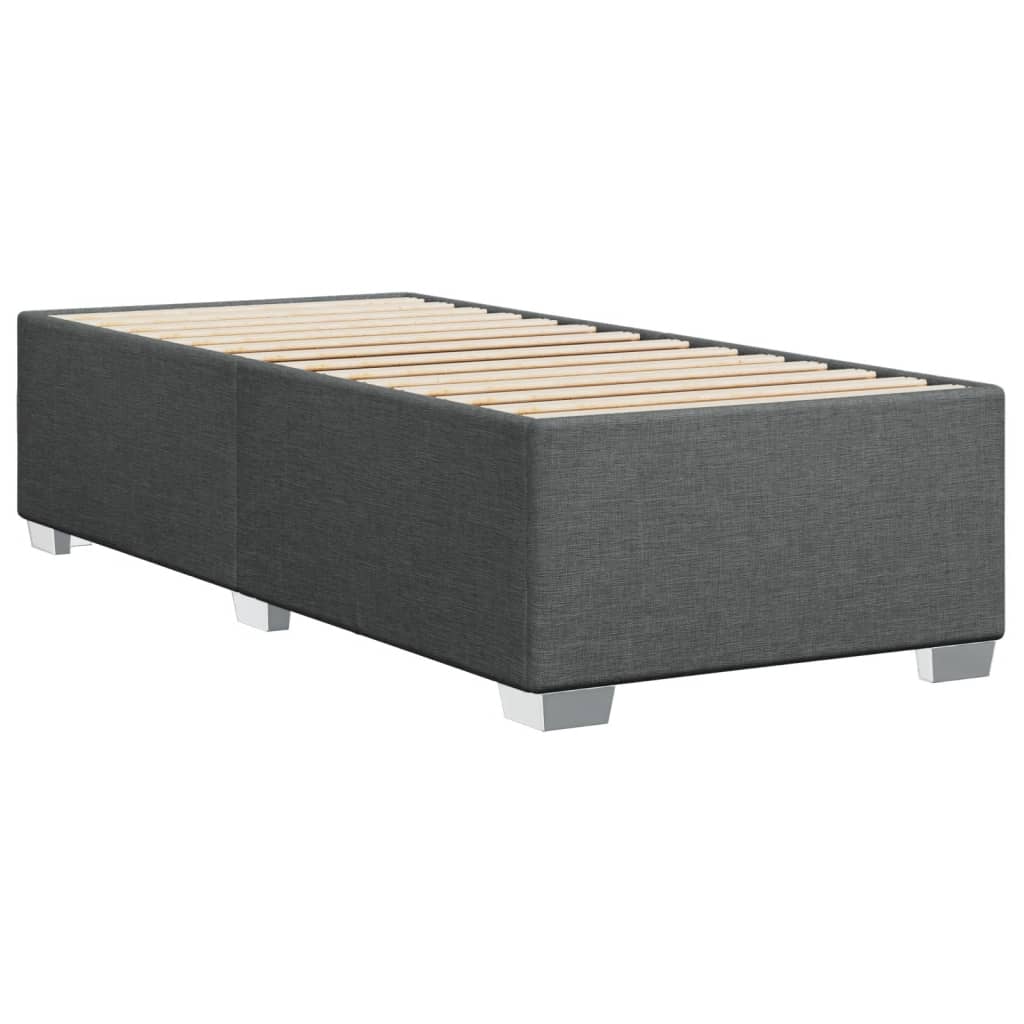 Boxspring met matras stof donkergrijs 90x190 cm Bedden & bedframes | Creëer jouw Trendy Thuis | Gratis bezorgd & Retour | Trendy.nl