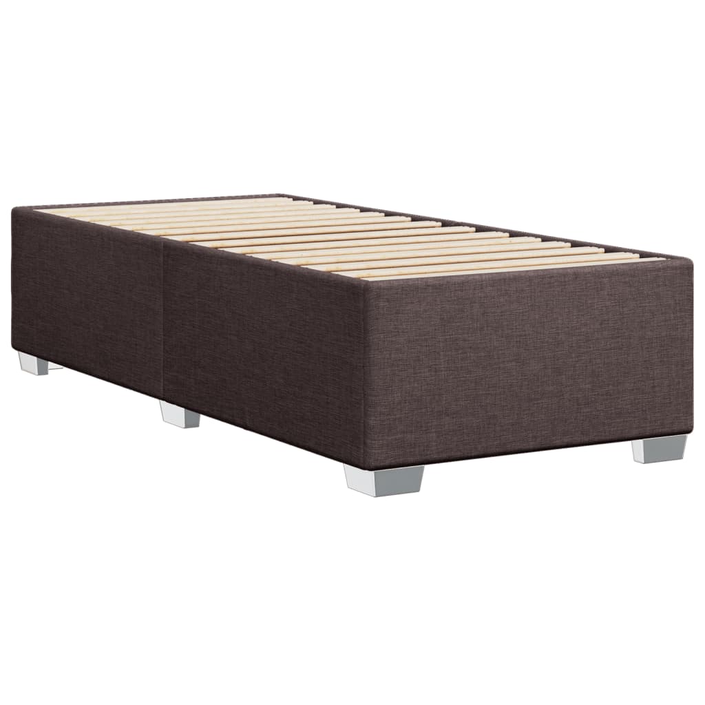 Boxspring met matras stof donkerbruin 90x190 cm Bedden & bedframes | Creëer jouw Trendy Thuis | Gratis bezorgd & Retour | Trendy.nl