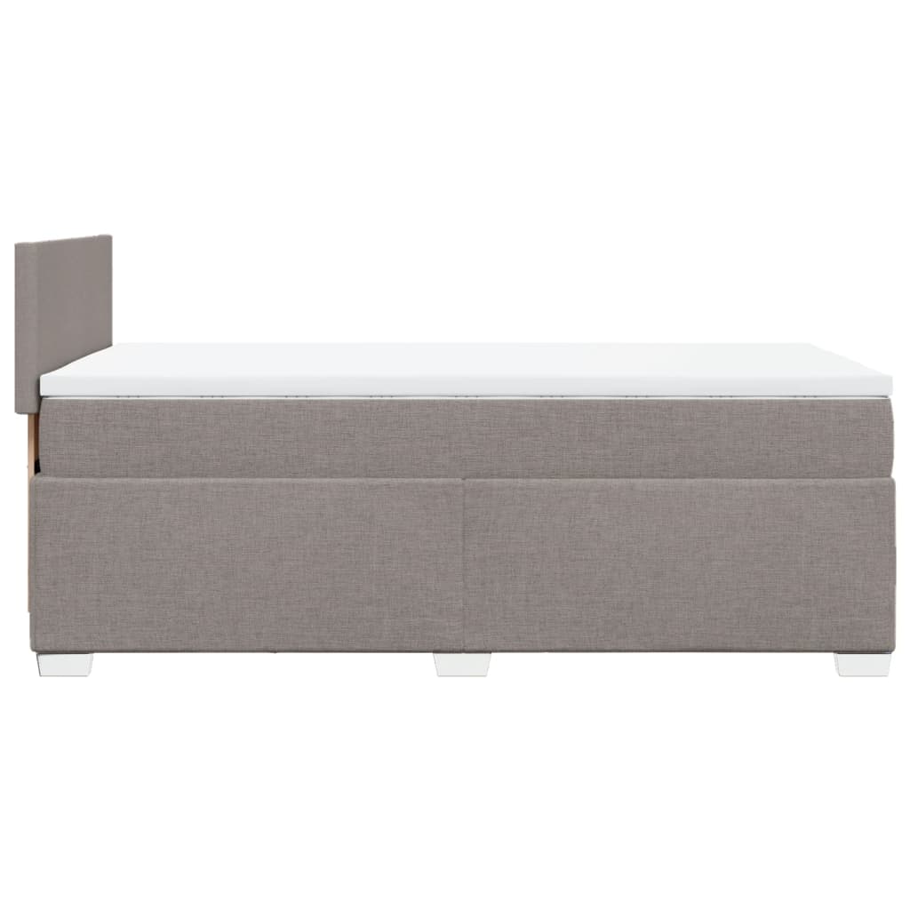 Boxspring met matras stof taupe 90x190 cm Bedden & bedframes | Creëer jouw Trendy Thuis | Gratis bezorgd & Retour | Trendy.nl