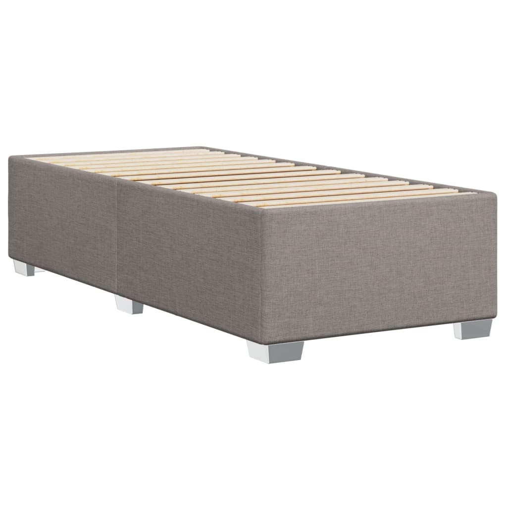 Boxspring met matras stof taupe 90x190 cm Bedden & bedframes | Creëer jouw Trendy Thuis | Gratis bezorgd & Retour | Trendy.nl