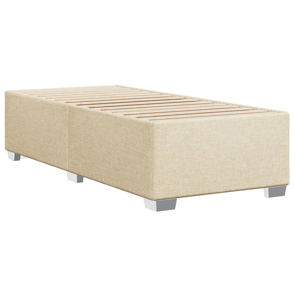 Boxspring met matras stof crèmekleurig 90x190 cm Bedden & bedframes | Creëer jouw Trendy Thuis | Gratis bezorgd & Retour | Trendy.nl