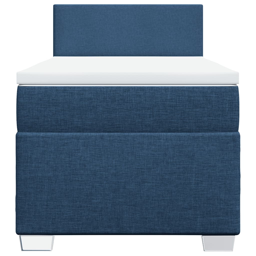 Boxspring met matras stof blauw 90x190 cm Bedden & bedframes | Creëer jouw Trendy Thuis | Gratis bezorgd & Retour | Trendy.nl