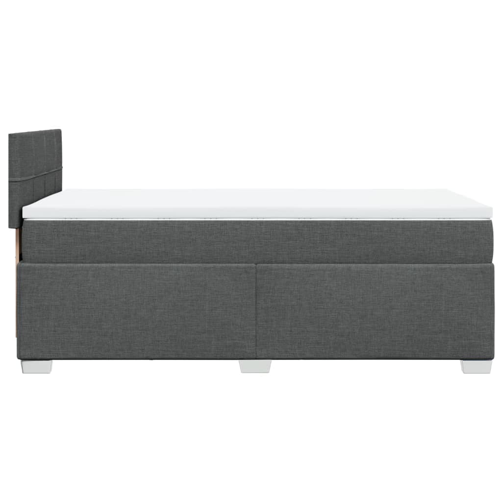 Boxspring met matras stof donkergrijs 90x190 cm Bedden & bedframes | Creëer jouw Trendy Thuis | Gratis bezorgd & Retour | Trendy.nl