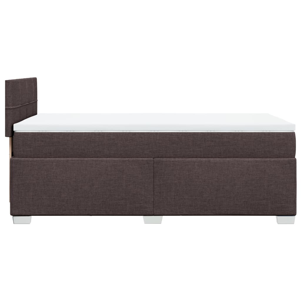 Boxspring met matras stof donkerbruin 90x190 cm Bedden & bedframes | Creëer jouw Trendy Thuis | Gratis bezorgd & Retour | Trendy.nl