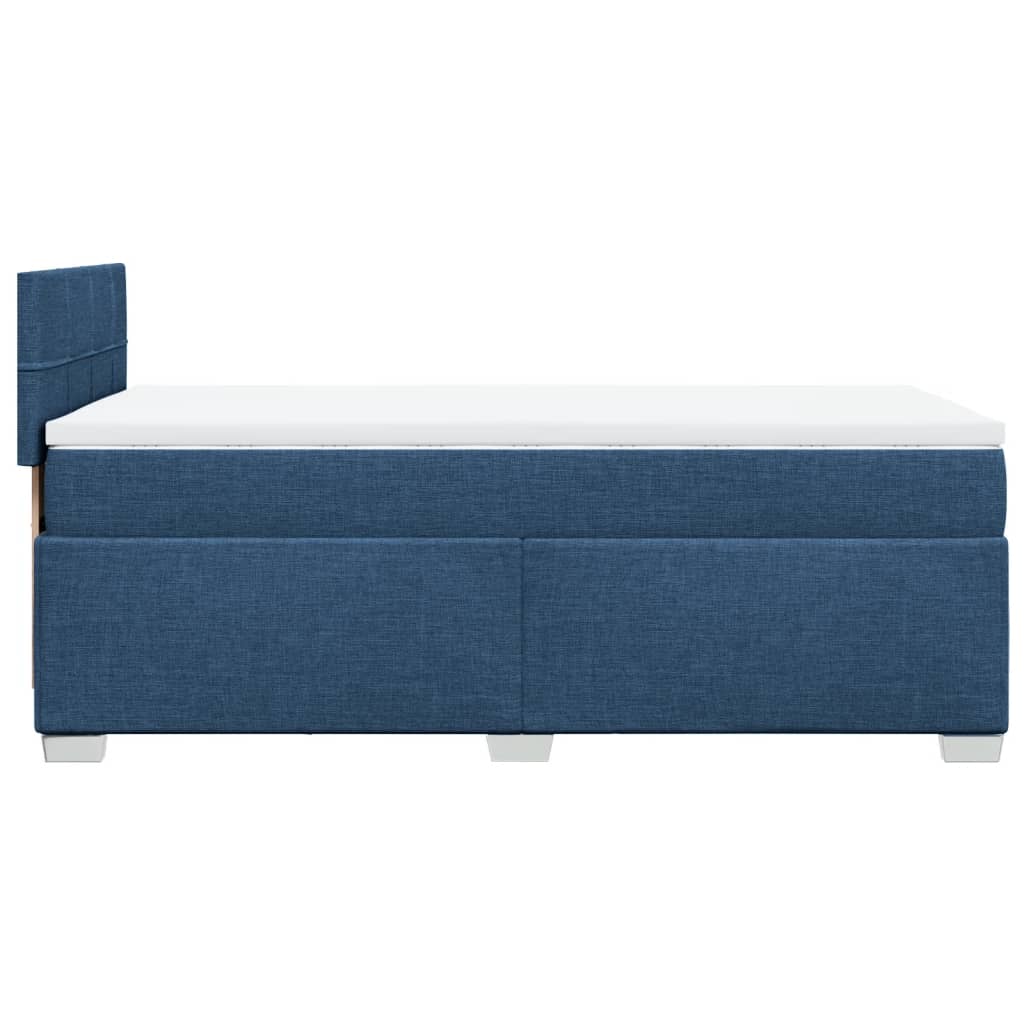 Boxspring met matras stof blauw 90x190 cm Bedden & bedframes | Creëer jouw Trendy Thuis | Gratis bezorgd & Retour | Trendy.nl