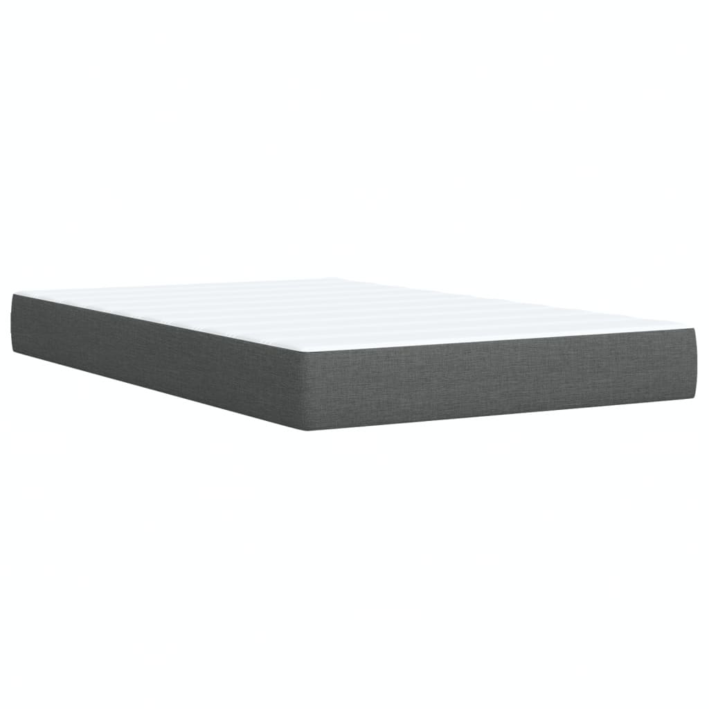 Boxspring met matras stof donkergrijs 90x190 cm Bedden & bedframes | Creëer jouw Trendy Thuis | Gratis bezorgd & Retour | Trendy.nl