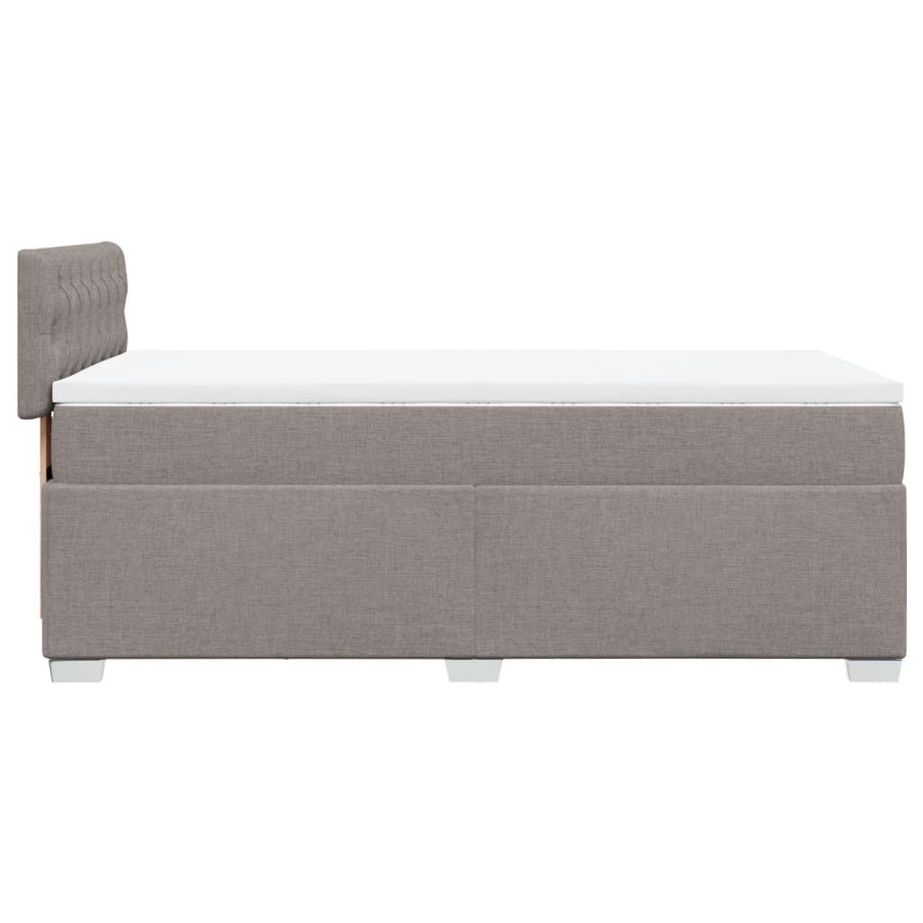 Boxspring met matras stof taupe 90x190 cm Bedden & bedframes | Creëer jouw Trendy Thuis | Gratis bezorgd & Retour | Trendy.nl