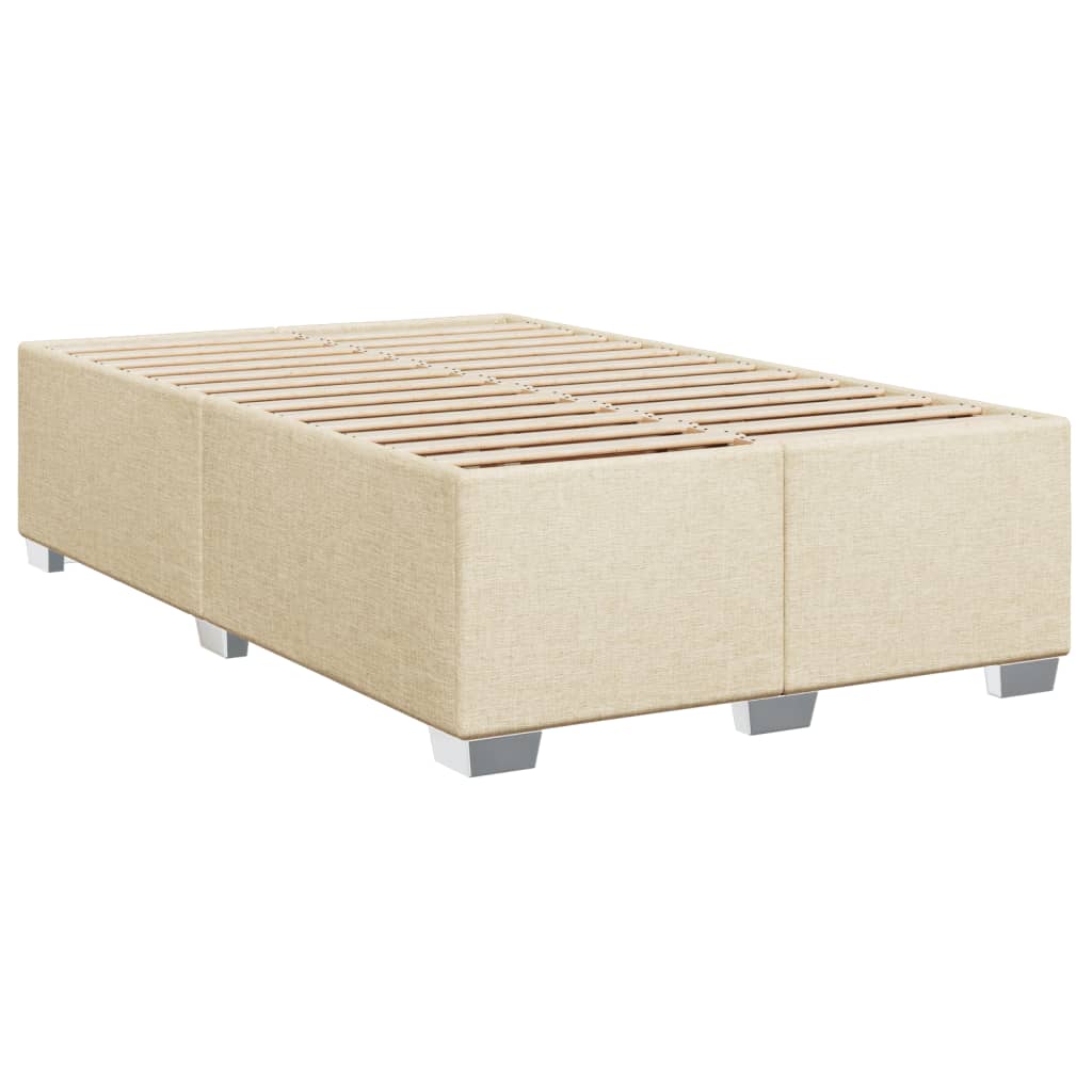 Boxspring met matras stof crèmekleurig 90x190 cm Bedden & bedframes | Creëer jouw Trendy Thuis | Gratis bezorgd & Retour | Trendy.nl