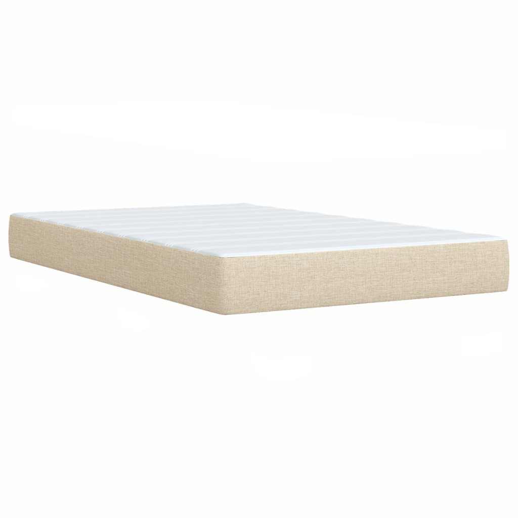 Boxspring met matras stof crèmekleurig 90x190 cm Bedden & bedframes | Creëer jouw Trendy Thuis | Gratis bezorgd & Retour | Trendy.nl