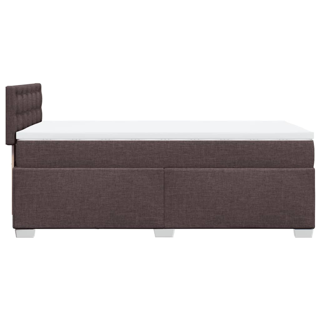 Boxspring met matras stof donkerbruin 90x190 cm Bedden & bedframes | Creëer jouw Trendy Thuis | Gratis bezorgd & Retour | Trendy.nl