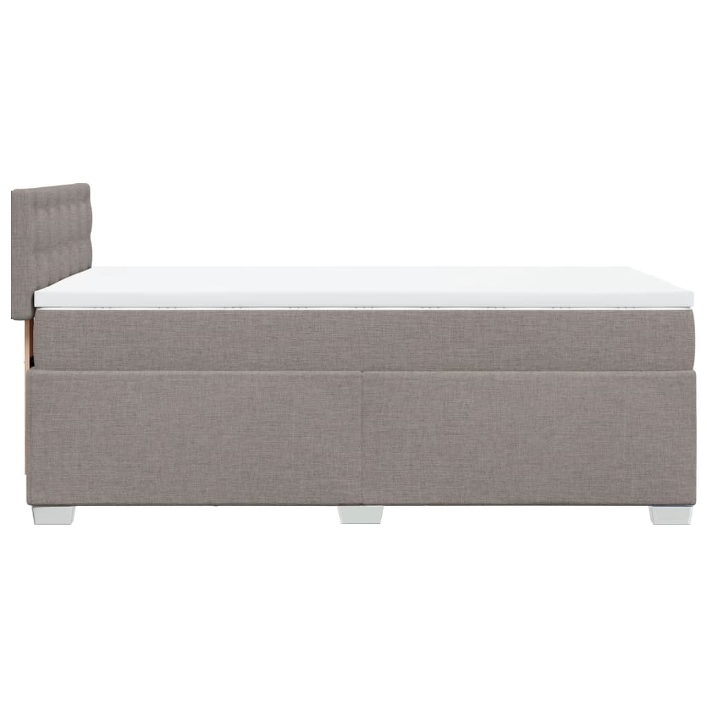 Boxspring met matras stof taupe 90x190 cm Bedden & bedframes | Creëer jouw Trendy Thuis | Gratis bezorgd & Retour | Trendy.nl