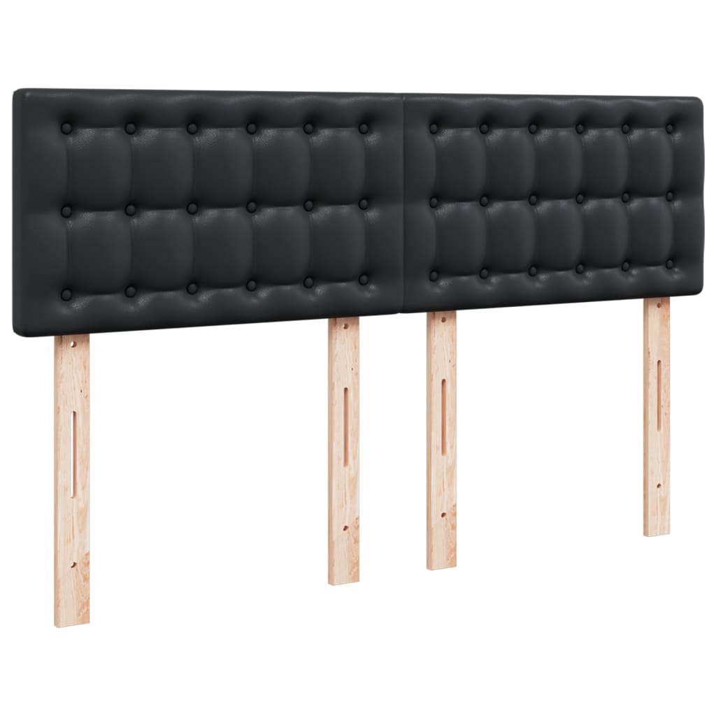 Boxspring met matras kunstleer zwart 140x200 cm Bedden & bedframes | Creëer jouw Trendy Thuis | Gratis bezorgd & Retour | Trendy.nl