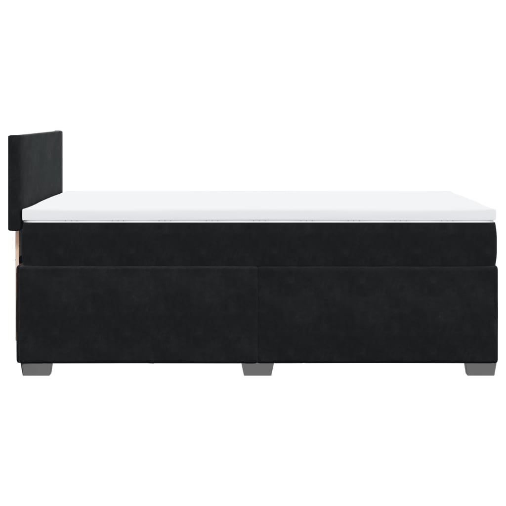 Boxspring met matras fluweel zwart 90x190 cm Bedden & bedframes | Creëer jouw Trendy Thuis | Gratis bezorgd & Retour | Trendy.nl