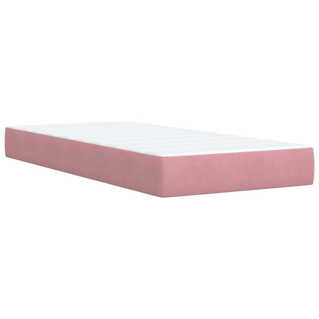 Boxspring met matras fluweel roze 90x190 cm Bedden & bedframes | Creëer jouw Trendy Thuis | Gratis bezorgd & Retour | Trendy.nl