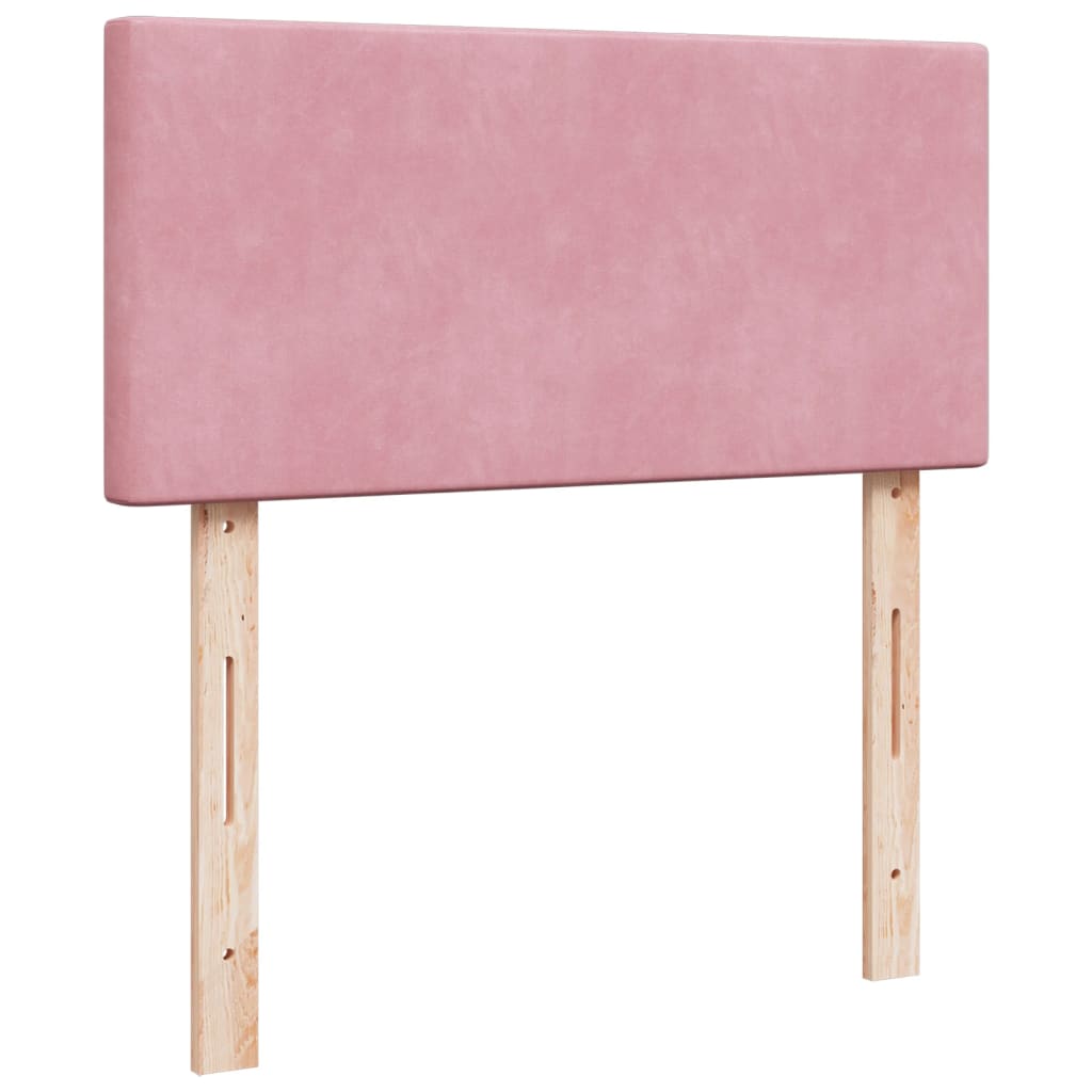 Boxspring met matras fluweel roze 90x190 cm Bedden & bedframes | Creëer jouw Trendy Thuis | Gratis bezorgd & Retour | Trendy.nl