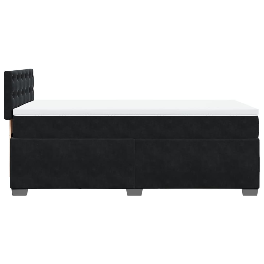 Boxspring met matras fluweel zwart 90x190 cm Bedden & bedframes | Creëer jouw Trendy Thuis | Gratis bezorgd & Retour | Trendy.nl