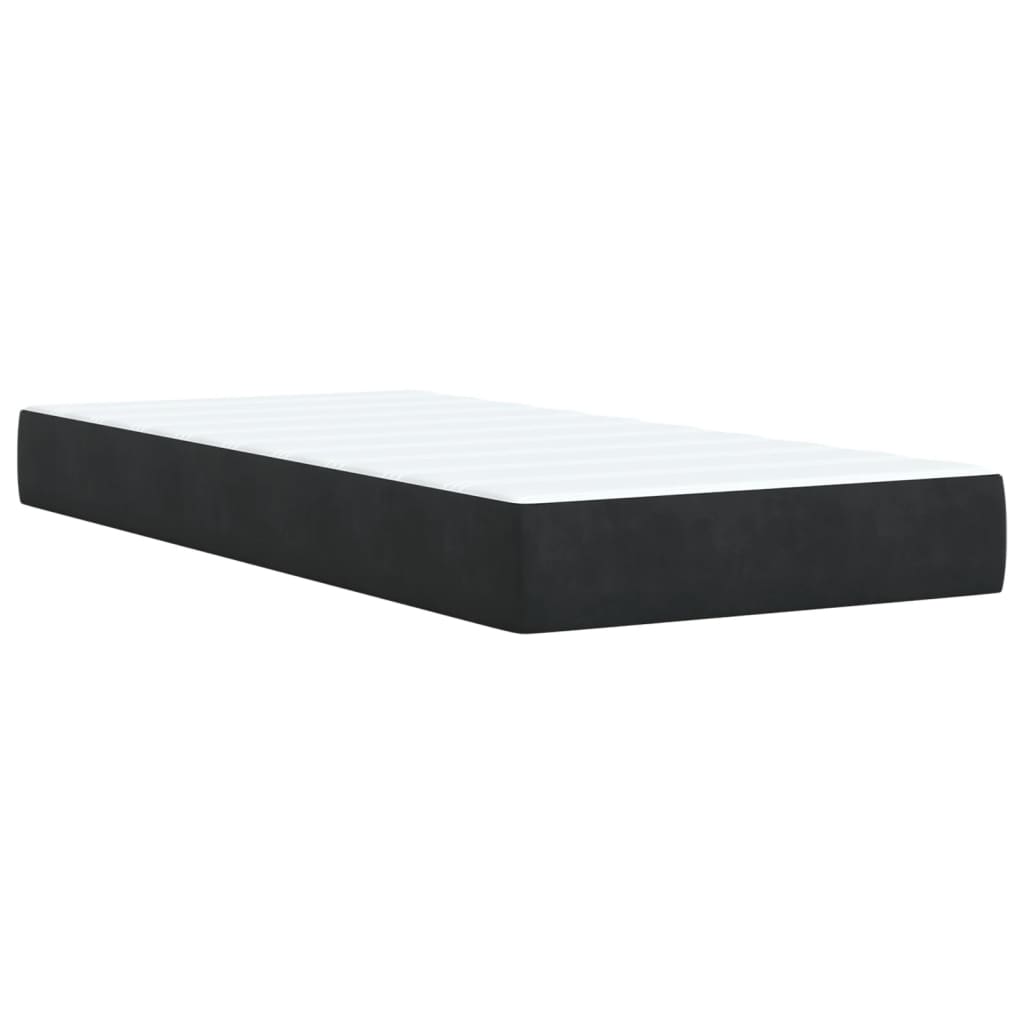 Boxspring met matras fluweel zwart 90x200 cm Bedden & bedframes | Creëer jouw Trendy Thuis | Gratis bezorgd & Retour | Trendy.nl