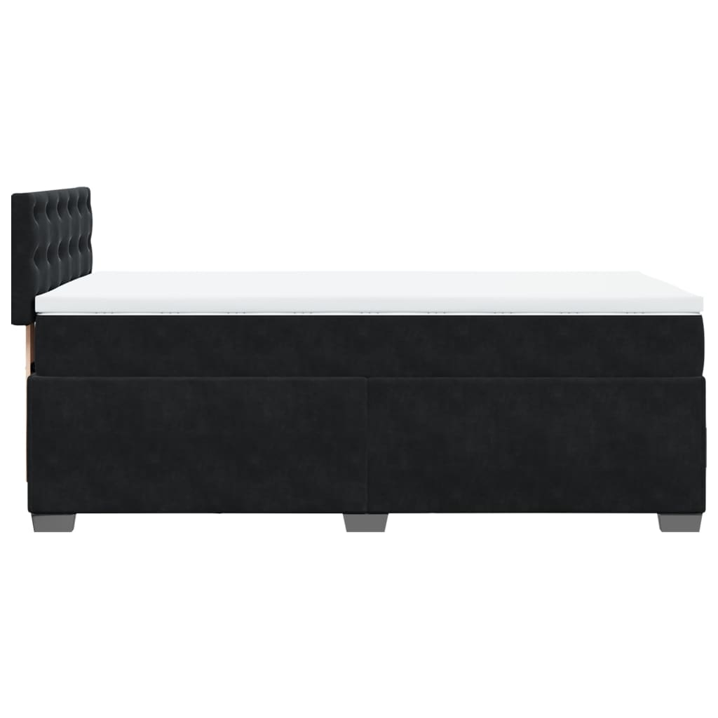 Boxspring met matras fluweel zwart 90x200 cm Bedden & bedframes | Creëer jouw Trendy Thuis | Gratis bezorgd & Retour | Trendy.nl