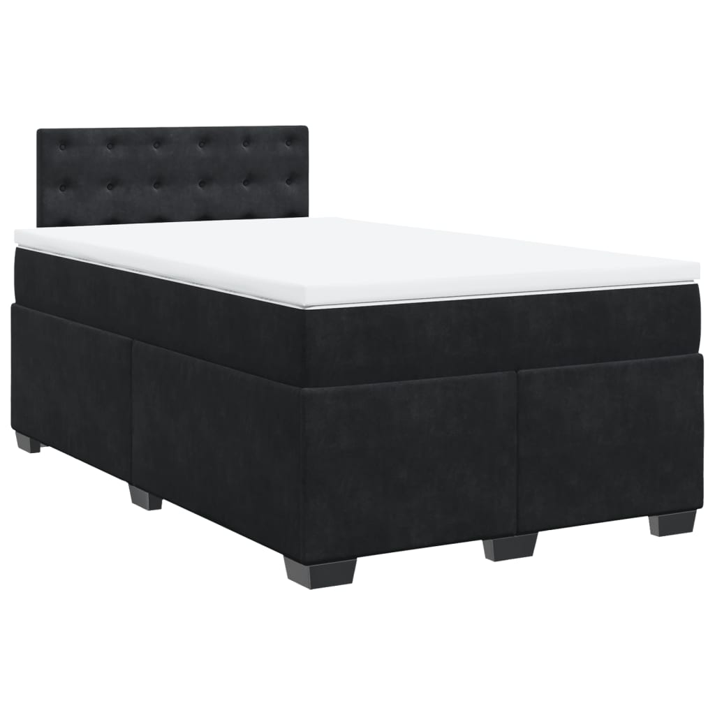 Boxspring met matras fluweel zwart 120x200 cm Bedden & bedframes | Creëer jouw Trendy Thuis | Gratis bezorgd & Retour | Trendy.nl