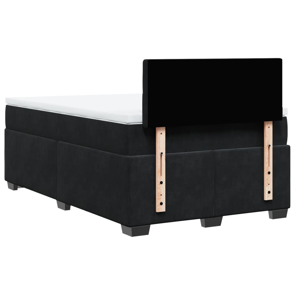 Boxspring met matras fluweel zwart 120x200 cm Bedden & bedframes | Creëer jouw Trendy Thuis | Gratis bezorgd & Retour | Trendy.nl