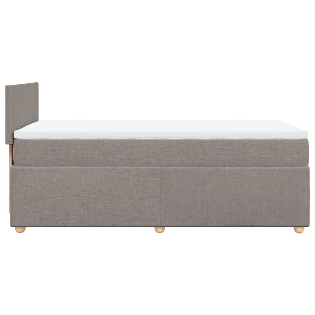 Boxspring met matras stof taupe 90x190 cm Bedden & bedframes | Creëer jouw Trendy Thuis | Gratis bezorgd & Retour | Trendy.nl