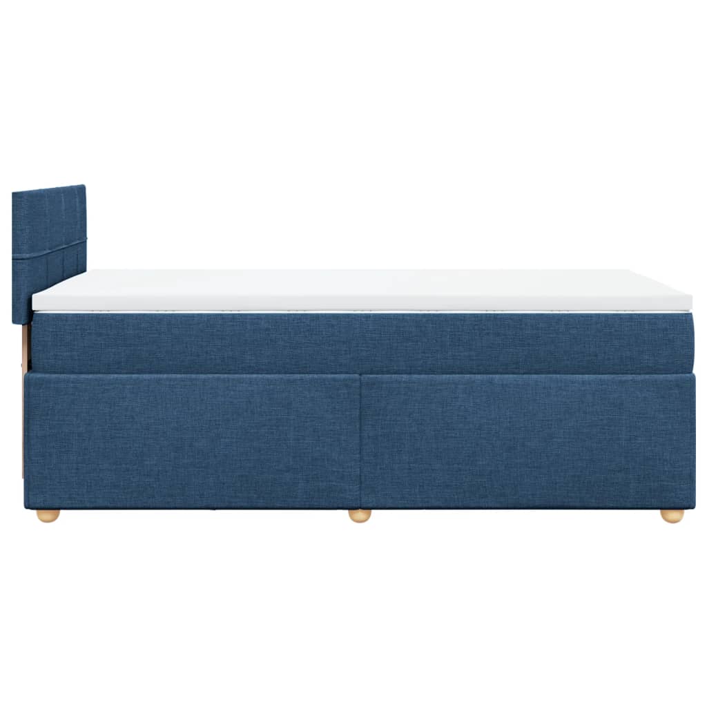 Boxspring met matras stof blauw 90x190 cm Bedden & bedframes | Creëer jouw Trendy Thuis | Gratis bezorgd & Retour | Trendy.nl