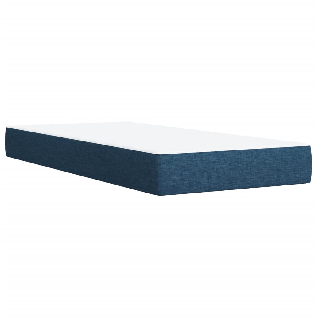 Boxspring met matras stof blauw 90x190 cm Bedden & bedframes | Creëer jouw Trendy Thuis | Gratis bezorgd & Retour | Trendy.nl