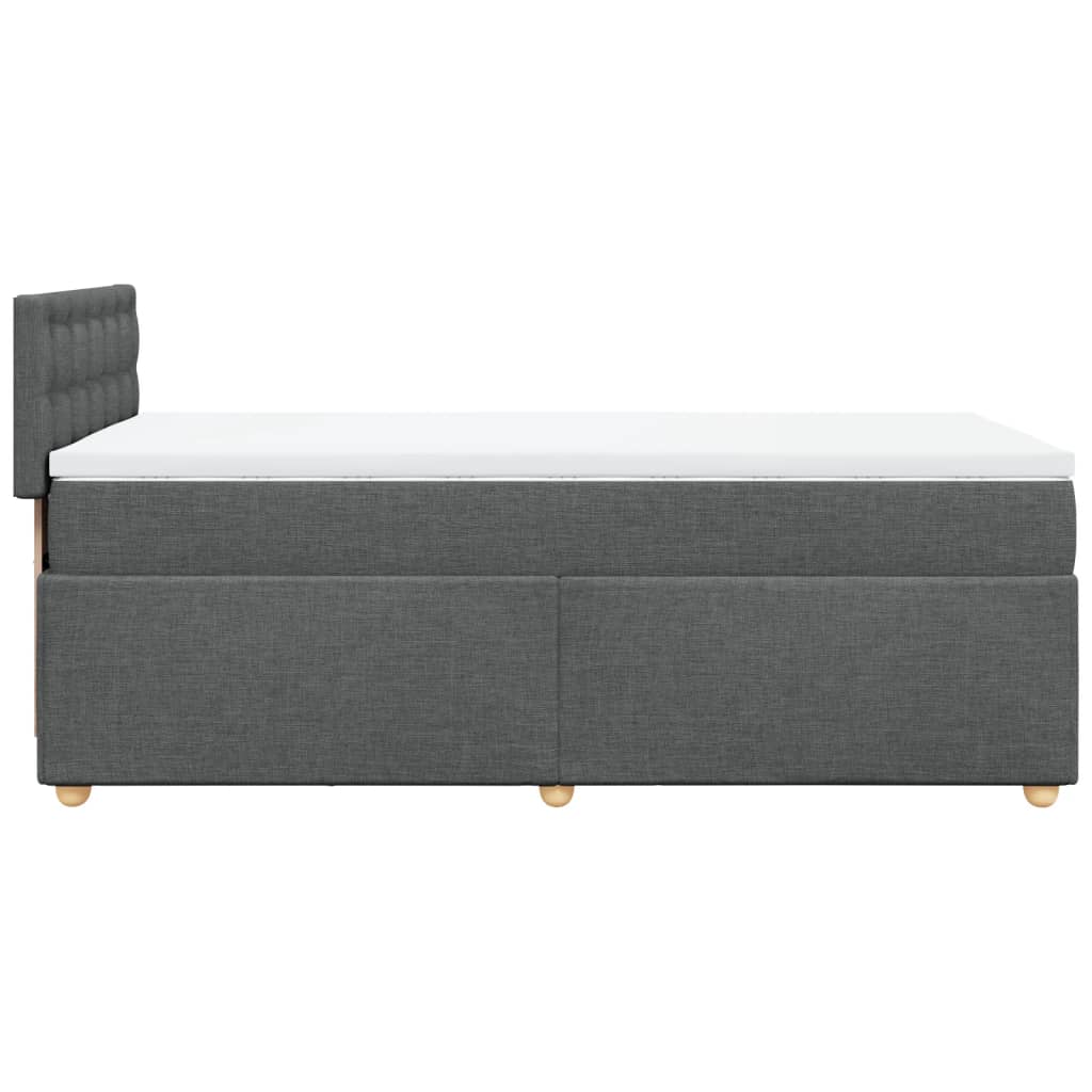 Boxspring met matras stof donkergrijs 90x190 cm Bedden & bedframes | Creëer jouw Trendy Thuis | Gratis bezorgd & Retour | Trendy.nl